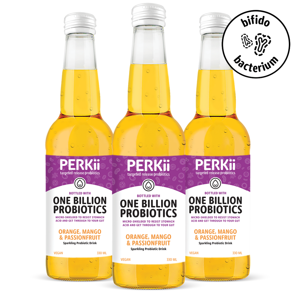 Perkii Probiotic Sparkling Drink Orange Mango & Passionfruit