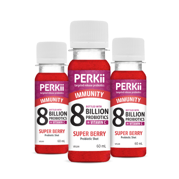 BERRY SHOT 60mLX12 PET | PERKii | Targeted Release Probiotics - Get through to your gut!